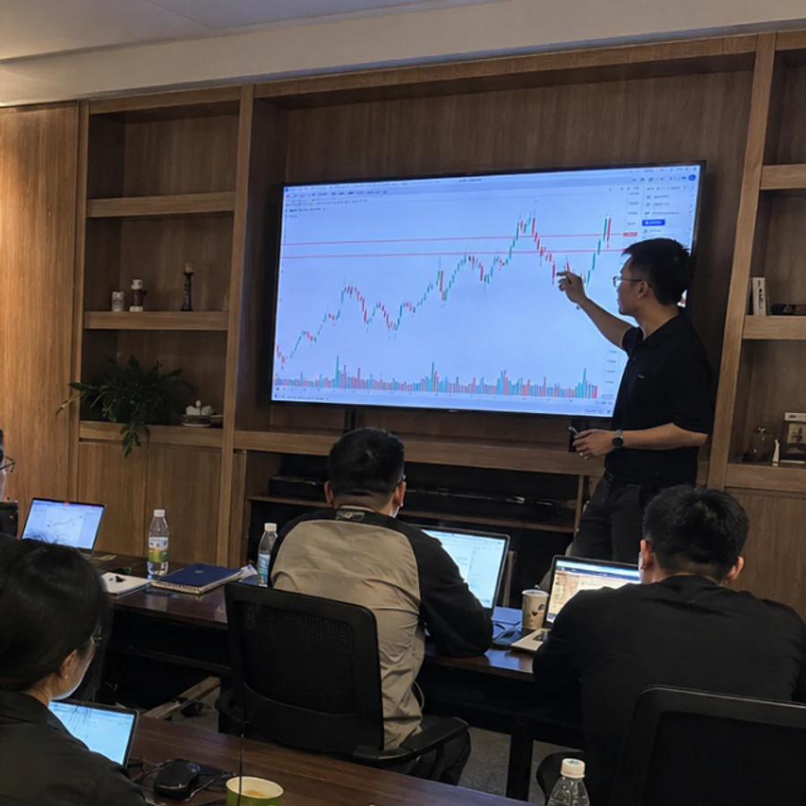线下课程中结合价格与成交量讲解市场结构